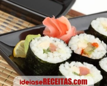 Receita Sushi de Salmão tradicional fácil